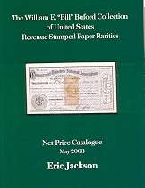 William E. Buford Collection U.S. Revenue Stamped Paper  