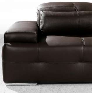 568 Modern Brown Italian Leather Sectional Sofa  