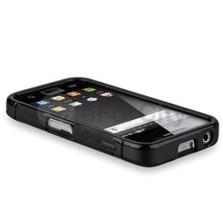 For Samsung Galaxy Ace GT S5830 Blk TPU Case Cover+Film  