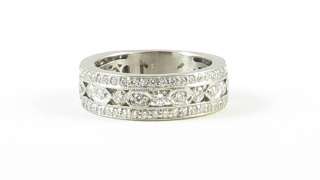 Estate 14k White Gold 1.0ctw Diamond Ladies Wedding Band Ring  