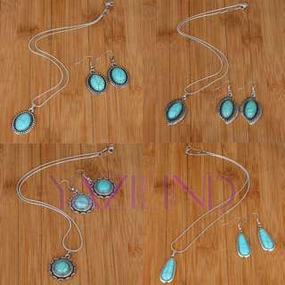 Set Women Fashion Wholesale Turquoise Howlite Handcrafted Coin Vtg 