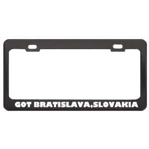 Got Bratislava,Slovakia ? Location Country Black Metal License Plate 