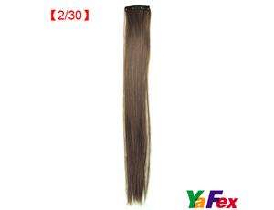   long straight Clip in on Hair Extensions Hairpiece 60cm 4colors  