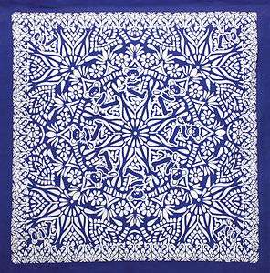 Grateful Dead Tapestry Bear Mandala Blue 60x60 inches  