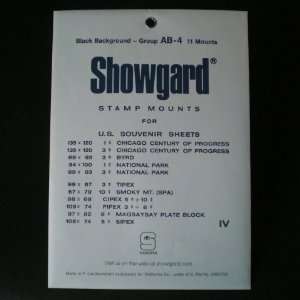  Showgard Pre cut Black Stamp Mounts Group AB: Everything 