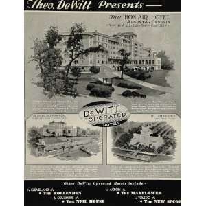  1936 Ad Theo. DeWitt Bon Air Hotel Augusta Fleetwood 