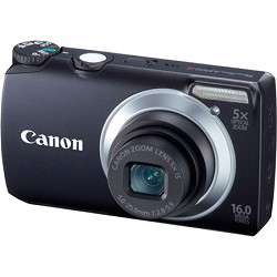 Canon PowerShot A3300 IS 16MP Black Digital Camera 013803134667  