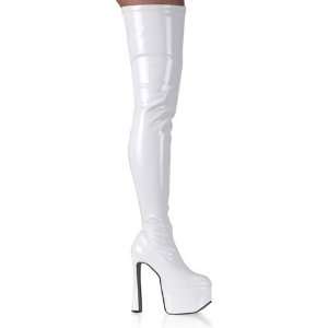   Candy 200 6.5 Inch Chunky Heel Thigh Hi Boots Size 9