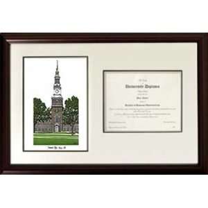 Dartmouth College Scholar Graduate Framed Lithograph with Diploma