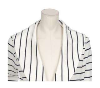 Sohoby Abaete Striped Shawl Collar Wrap Cardigan NAVY/L  