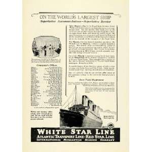 1926 Ad White Star Line IMM logo Transatlantic Cruise Regal Suite 