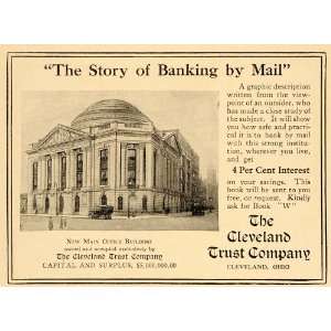  1908 Vintage Ad Cleveland Trust Co. Bank Building Ohio 