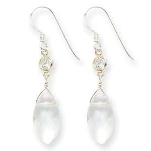   Clear/White Pearl/Rock Quartz Earrings West Coast Jewelry Jewelry