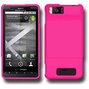 New Amzer Rubberized Hot Pink Snap Case For Motorola Milestone X 