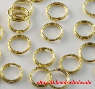 Free ship 120pcs golden metal split rings 10mm  