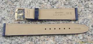 18mm BLUE Lizard Grain Leather Watch Band STYLECRAFT Strap Made in 