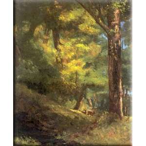   Forest 13x16 Streched Canvas Art by Courbet, Gustave