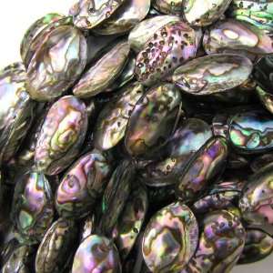  13x20mm abalone shell flat oval beads 16 strand