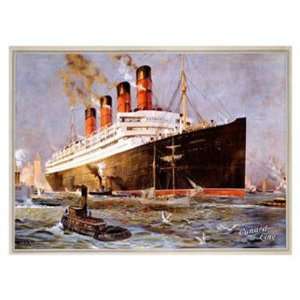  Cunard Line, Aquitania Giclee Poster Print by Odin 