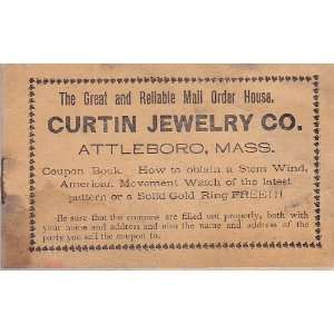  Curtin Jewelry Co. Coupon Book attleboro, Massacusetts 