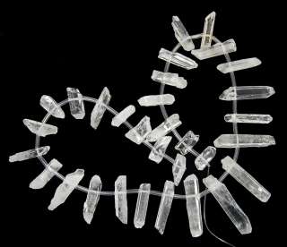 7x15 8x35mm Natural Clear Crystal Graduated Stick Beads 30pcs  