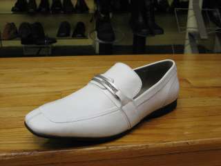 Mens Calvin Klein White Leather Dress Loafer Seth F0031 WHT  