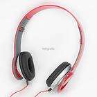 Pink HD High Definition On Ear Over Head Headphones Headsets Earphone 