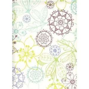  K&Company Paper 12x12 Poppyseed Shimmer Floral Line Art 