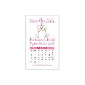 MAGL4   Save the Date Champagne Glasses Wedding Magnets  