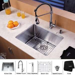 Stainless Steel Undermount Kitchen Sink Faucet/Dispenser 