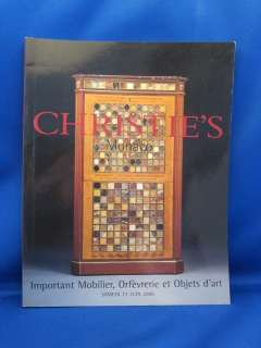 Christies Monaco Auction Catalog Important Furniture, Metalwork and 