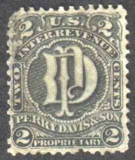 Perry Davis & Son Medicine Tax Stamp RS77a  