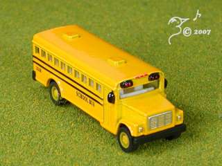 Die Cast Yellow School Bus N Scale 1:160 by Kinsmart  