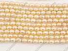 8X5 6mm Peach Rice Freshwater Pearl Loo