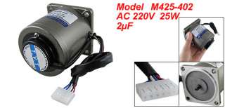25 Watt Power AC 220V Variable Speed Controller Motor Gray  