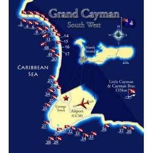  Grand Cayman (South West) Dive Map: Sports & Outdoors