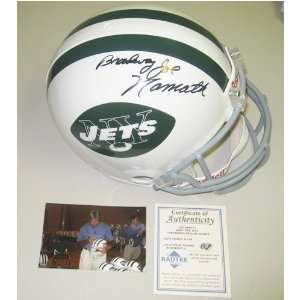   Joe Namath Autographed Jets Proline W/ Broadway Joe: Sports & Outdoors