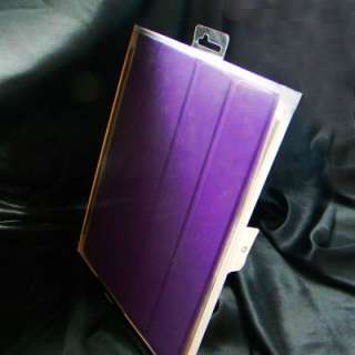 Combo For The new IPad PU Leather Smart Cover + Back Crystal Hard Case 