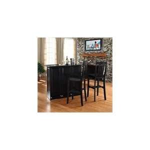   Folding Bar in Black With 30 School House Stool