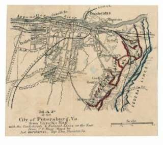 Civil War map of the city of Petersburg, Va. : from Lynchs map 