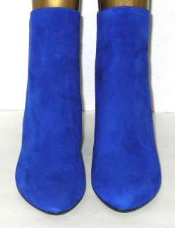 Via Spiga BARBA Blue Suede Ankle Boots Woman Sz 7.5 M  