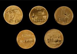 This is the 1999 2009 Complete Set Of Brilliant Uncirculated 24kt Gold 