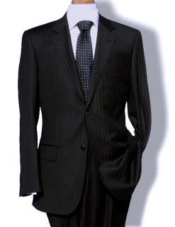 New Daniele $1295 Black Pinstripe 150s Wool Mens Suit  