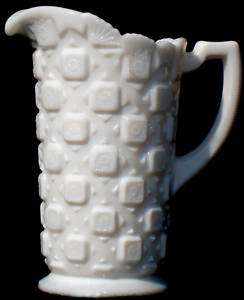 Westmoreland Milk Glass Old Quilt Pattern 1 Pint Juice Pitcher  
