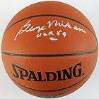 GEORGE MIKAN HOF 59 SIGNED AUTOGRAPHED NEW SPALDING BASKETBALL PSA 