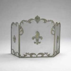   Lighting 01966 Vintage French Fire Screen, Scroll Wall Candle Holder