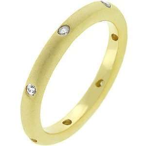  Matte Gold Wedding Band Ring (size 10) 
