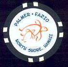 Turtle Bay Palmer/Fazio Courses Black/White Poker Chip Golf Marker 2 