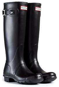 Hunter Wellington Boots Wellies Welly Black Original Size 4 Brand New 