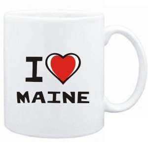  Mug White I love Maine  Cities